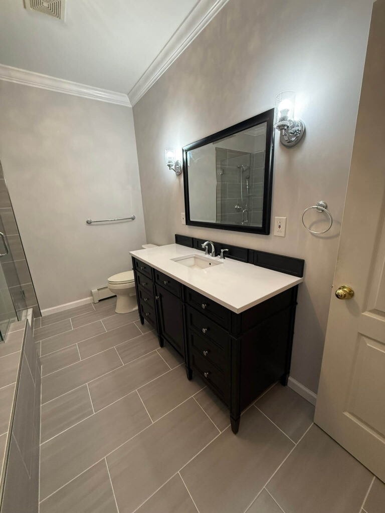 Master Bathroom Renovation with Beautiful Vanity on Staten Island, NY