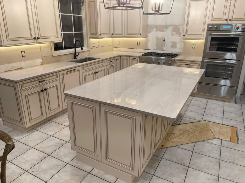 7GL Millstone NJ Kitchen Island Mitigation Gut