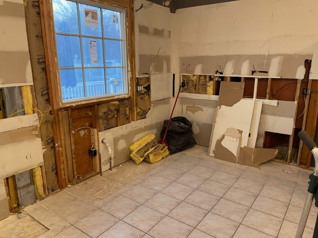 7GL Millstone NJ Kitchen Window Mitigation Gut